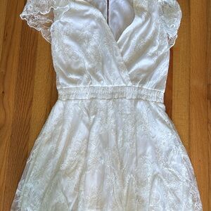 Elegant White Lace romper